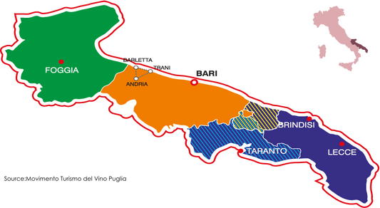 Puglia IPG Map、プーリア州IGP