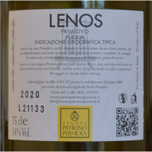 画像をギャラリービューアに読み込む, Lenos（レノス）　プリミティーヴォ100％　赤ワイン
